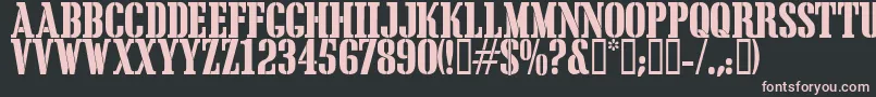 Cargc Font – Pink Fonts on Black Background