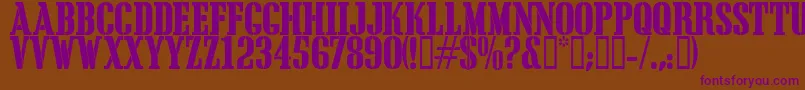 Cargc Font – Purple Fonts on Brown Background