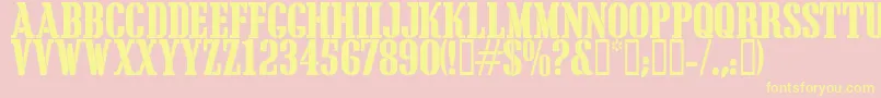 Cargc Font – Yellow Fonts on Pink Background