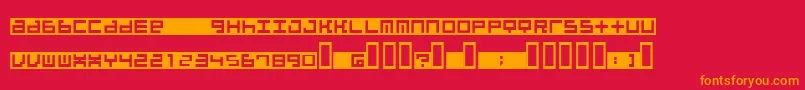 Beatib Font – Orange Fonts on Red Background