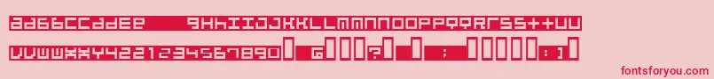 フォントBeatib – ピンクの背景に赤い文字