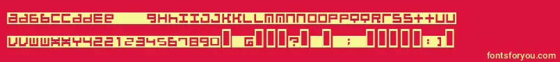 Beatib Font – Yellow Fonts on Red Background