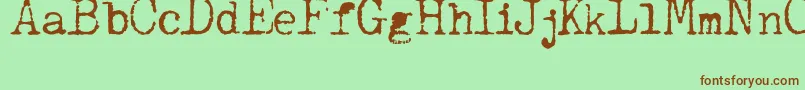 JcaguirrepOldType Font – Brown Fonts on Green Background