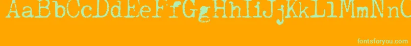 JcaguirrepOldType Font – Green Fonts on Orange Background