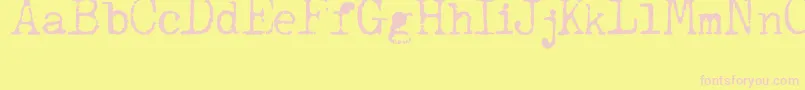 JcaguirrepOldType Font – Pink Fonts on Yellow Background