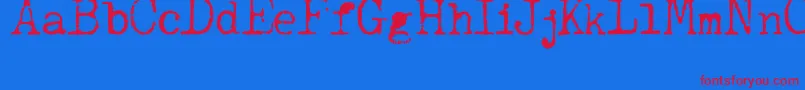 JcaguirrepOldType Font – Red Fonts on Blue Background