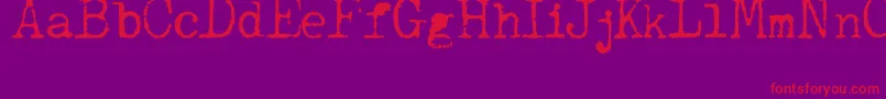 JcaguirrepOldType Font – Red Fonts on Purple Background