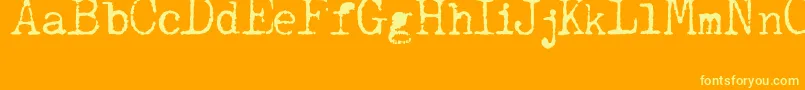 JcaguirrepOldType-Schriftart – Gelbe Schriften auf orangefarbenem Hintergrund