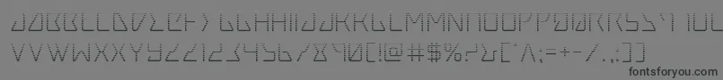 フォントTracergrad – 黒い文字の灰色の背景