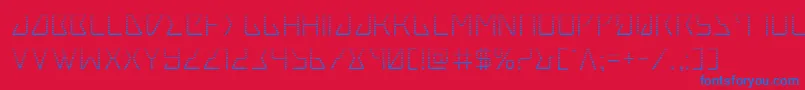 Tracergrad-fontti – siniset fontit punaisella taustalla