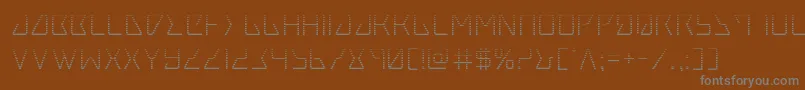 フォントTracergrad – 茶色の背景に灰色の文字