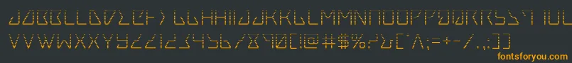 フォントTracergrad – 黒い背景にオレンジの文字