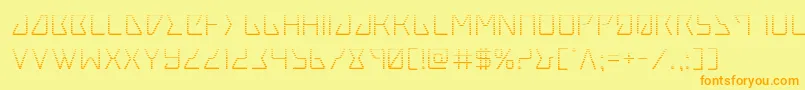 Tracergrad Font – Orange Fonts on Yellow Background