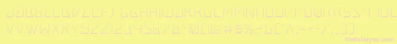 Tracergrad-fontti – vaaleanpunaiset fontit keltaisella taustalla