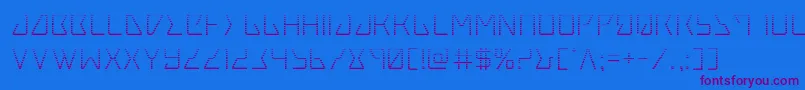 Tracergrad Font – Purple Fonts on Blue Background