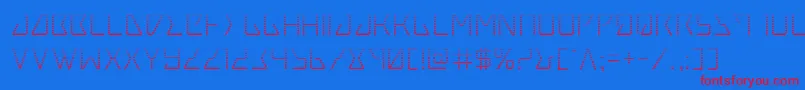 Tracergrad Font – Red Fonts on Blue Background