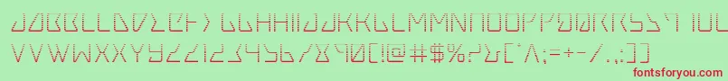 Tracergrad-Schriftart – Rote Schriften auf grünem Hintergrund