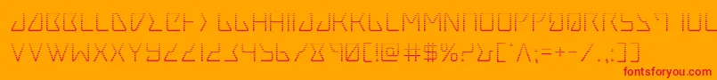 Tracergrad Font – Red Fonts on Orange Background