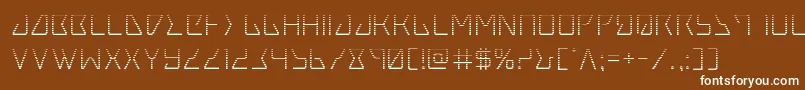 Czcionka Tracergrad – białe czcionki na brązowym tle