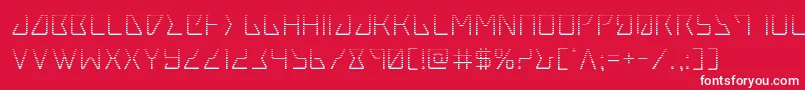 Tracergrad Font – White Fonts on Red Background