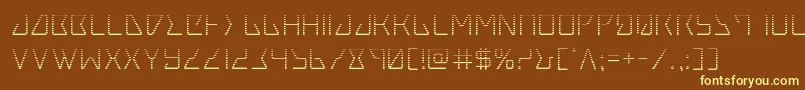 Шрифт Tracergrad – жёлтые шрифты на коричневом фоне