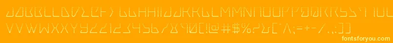 Tracergrad Font – Yellow Fonts on Orange Background