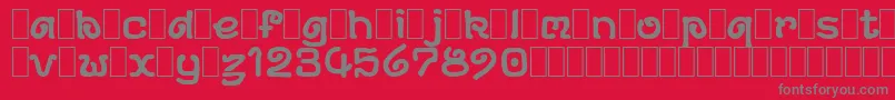 Шрифт DsArcheologyDemo – серые шрифты на красном фоне