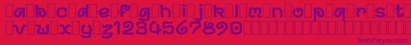 DsArcheologyDemo Font – Purple Fonts on Red Background