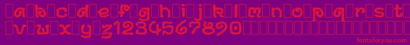 DsArcheologyDemo Font – Red Fonts on Purple Background