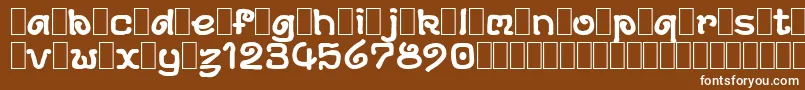 Шрифт DsArcheologyDemo – белые шрифты на коричневом фоне