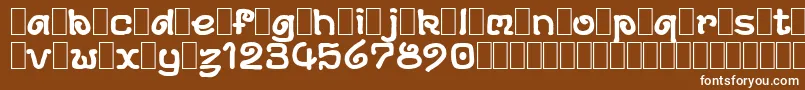 フォントDsArcheologyDemo – 茶色の背景に白い文字