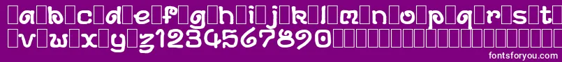 フォントDsArcheologyDemo – 紫の背景に白い文字