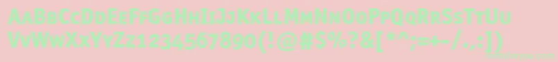 Officinasansextraboldscc Font – Green Fonts on Pink Background