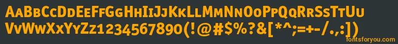 Officinasansextraboldscc Font – Orange Fonts on Black Background