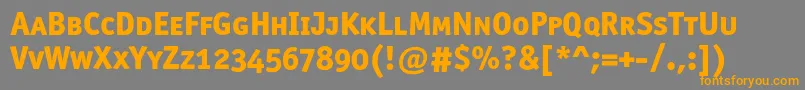 Officinasansextraboldscc Font – Orange Fonts on Gray Background