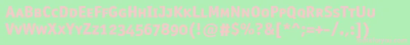 Officinasansextraboldscc Font – Pink Fonts on Green Background