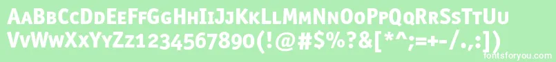 Officinasansextraboldscc Font – White Fonts on Green Background
