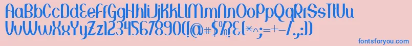 Greenstone Font – Blue Fonts on Pink Background