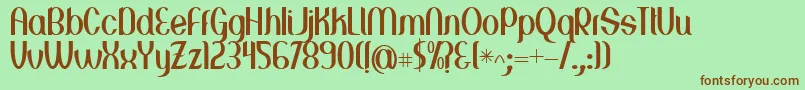 Greenstone Font – Brown Fonts on Green Background