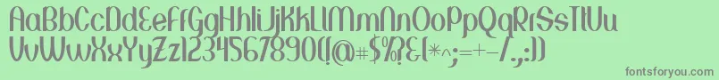 Greenstone Font – Gray Fonts on Green Background