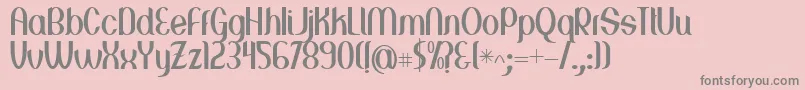 Greenstone Font – Gray Fonts on Pink Background