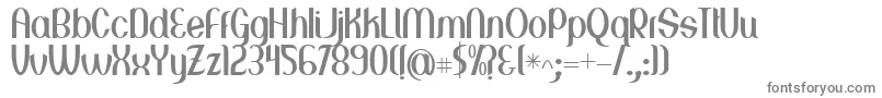 Greenstone-fontti – harmaat kirjasimet valkoisella taustalla