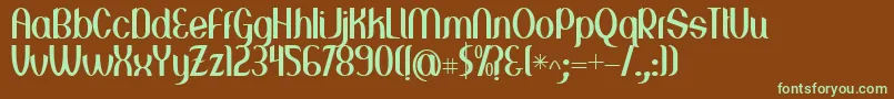 Greenstone Font – Green Fonts on Brown Background