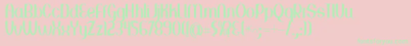 Greenstone Font – Green Fonts on Pink Background