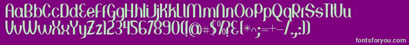 Greenstone Font – Green Fonts on Purple Background