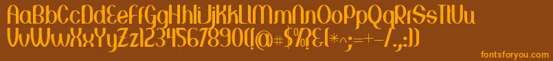 Greenstone Font – Orange Fonts on Brown Background