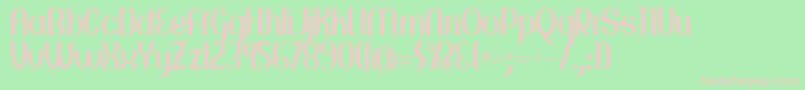 Greenstone Font – Pink Fonts on Green Background