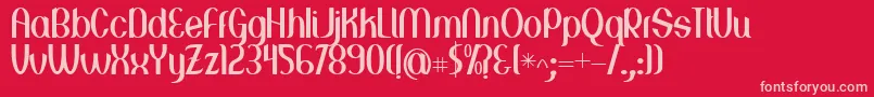 Greenstone Font – Pink Fonts on Red Background