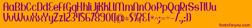 Greenstone Font – Purple Fonts on Orange Background