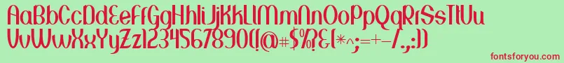 Greenstone Font – Red Fonts on Green Background